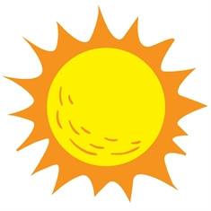 Space Explorers Theme Radiant Sun Transparent Sticker
